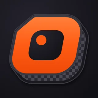 Photo de profil principale : le O caméra orange et son point REC, sur fond nuit.